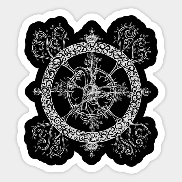 Royal Nature Mandala at Bright Midnight Sticker by NicoleWhelan